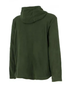 ON SPIRIT - Pile verde scuro da uomo con cappuccio e zip frontale - GOLIA