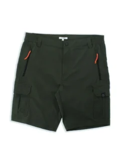 ON SPIRIT - SHORT CARGO CON TASCONI VERDE SCURO CON DETTAGLI ARANCIONE FLUO E NERI, SANCHO
