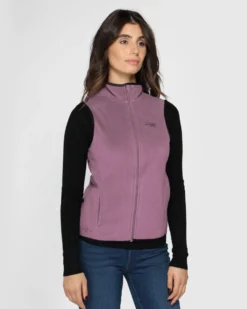 ON SPIRIT - SMANICATO IN PILE DONNA  FULL ZIP MALVA -  LUCIA