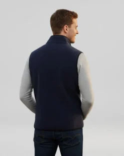 ON SPIRIT - SMANICATO IN PILE UOMO FULL ZIP BLU SCURO - SIMONE