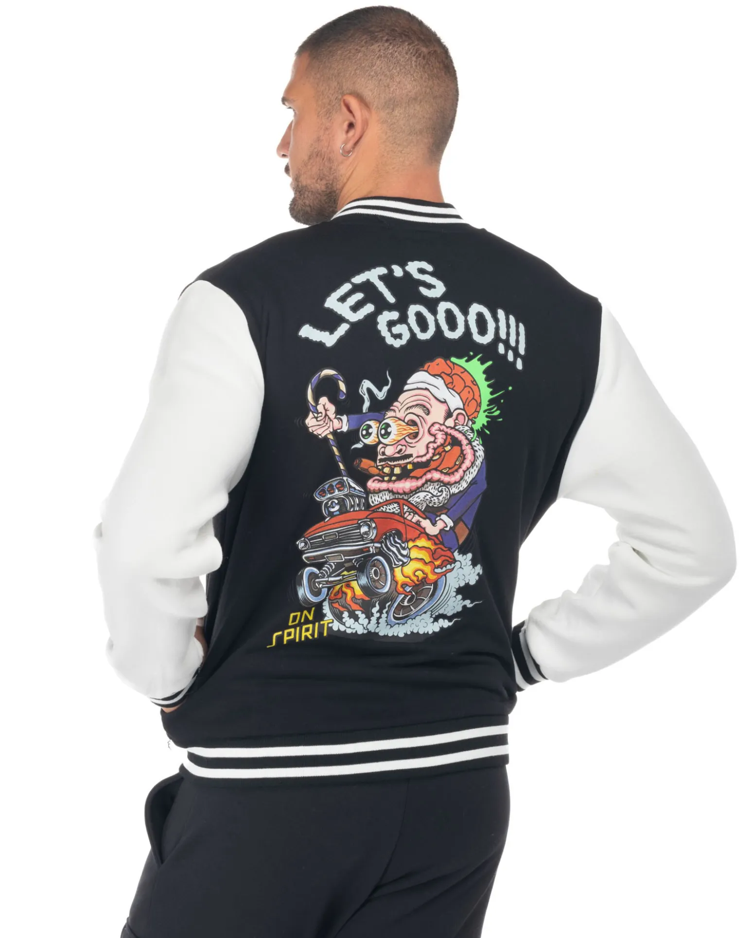 ON SPIRIT - UOMO FELPA BOMBER COLLEGE