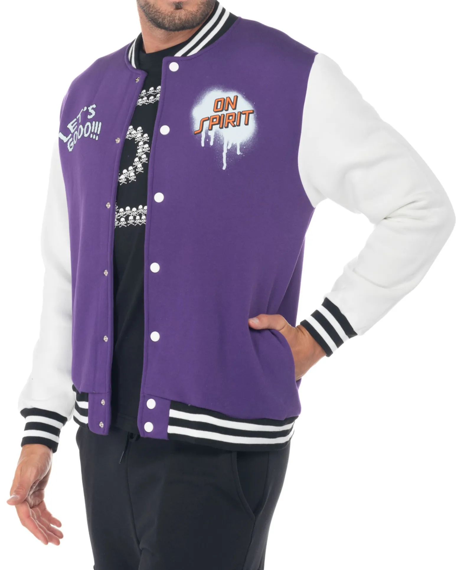 ON SPIRIT - UOMO FELPA BOMBER COLLEGE
