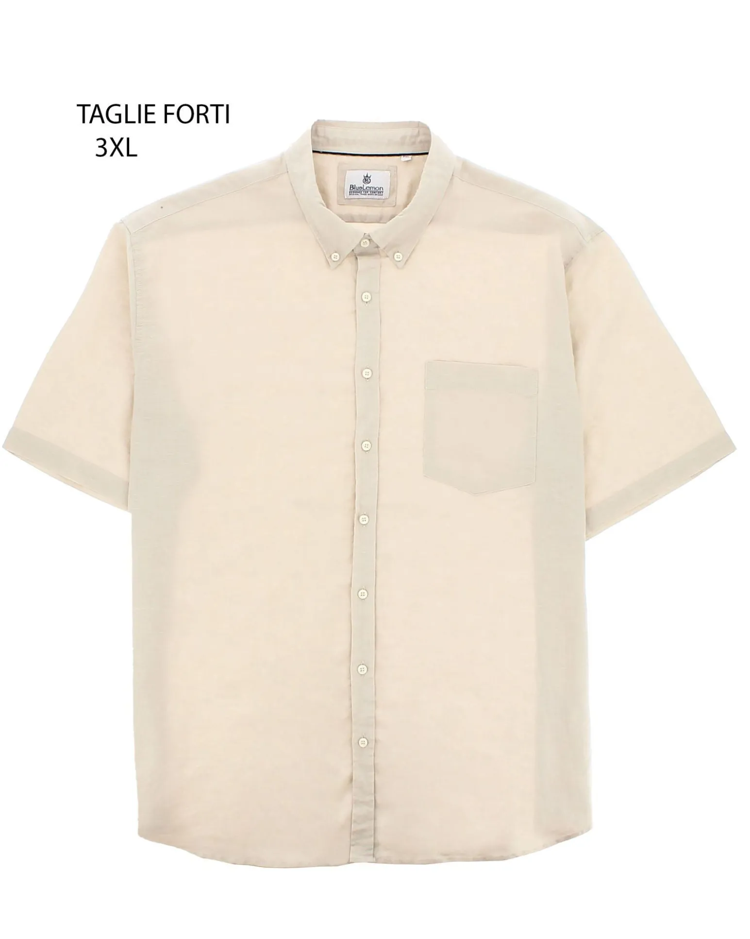 OVER CAMICIA MANICA CORTA LINO