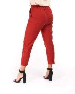 PANTALONE TASCA AMERICA LINO-VISCOSA