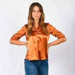 PAQUITA - CAMICIA MANICA 3/4 SCOLLO V