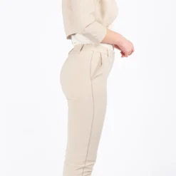 PAQUITA - PANTALONE BEIGE DA DONNA CON TASCA AMERICA