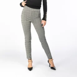 PAQUITA - PANTALONE FINTE 5 TASCHE PIED DE POULE
