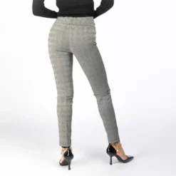 PAQUITA - PANTALONE FINTE 5 TASCHE PIED DE POULE