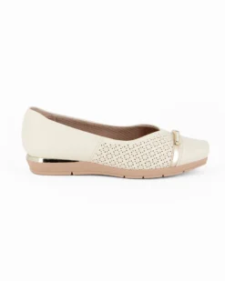 PICCADILLY - Ballerina panna con soletta anatomica in lattice