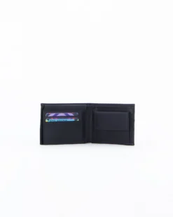 Portafoglio uomo blu in VERA PELLE, con ribaltina, porta carte e portamonete - you young Coveri
