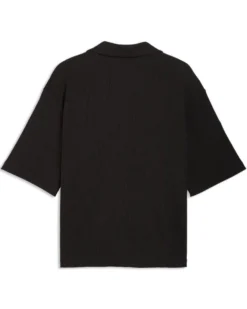 PUMA – CAMICIA NERA  WARDROBE ESS WAFFLE BOXY  DA UOMO, 634363-01