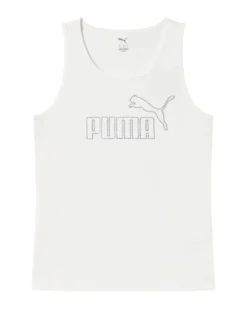 PUMA - CANOTTA BIANCA  ESSENTIAL  LOGO TANK RHINESTONE DA DONNA, 693864-02