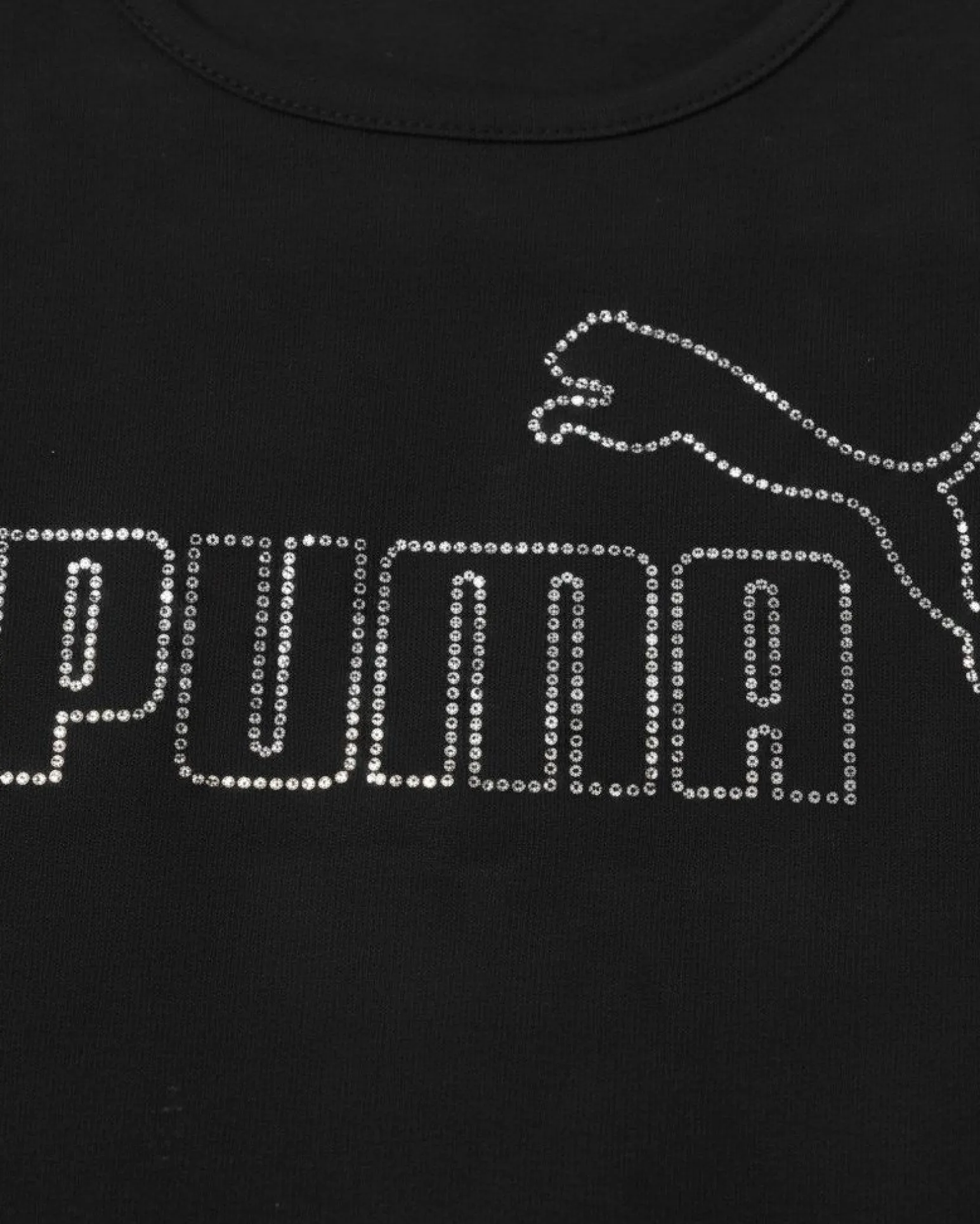 PUMA - CANOTTA NERA ESSENTIAL LOGO TANK RHINESTONE DA DONNA, 693864-01