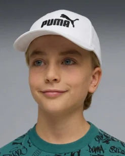 PUMA - CAPPELLO DA BASEBALL JUNIOR  BIANCO ESSENTIAL N.1 LOGO ,  026853-01