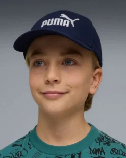 PUMA - CAPPELLO DA BASEBALL JUNIOR BLU ESSENTIAL N.1 LOGO ,  026853-03