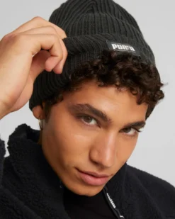 PUMA - Cappello invernale a coste nero