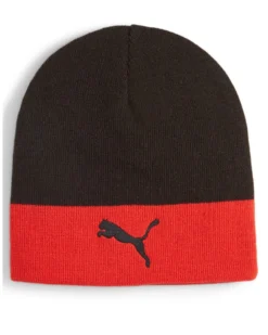 PUMA - Cappello invernale rosso e nero reversibile Milan