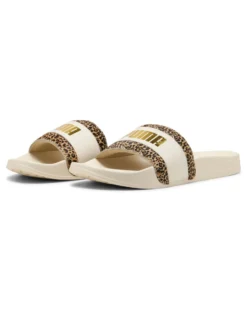 PUMA -CIABATTE DA DONNA BEIGE E LEOPARDATO LEADCAT 2.0 ANIMAL FLAIR SNOW  402880-01