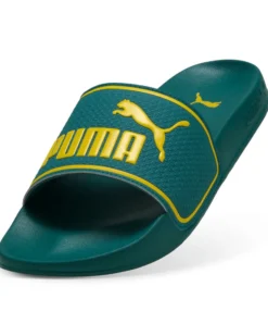 PUMA -CIABATTE LEADCAT 2.0 VERDI CON DETTAGLI GIALLI DA UOMO 384139-46