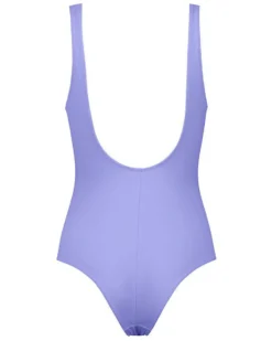 PUMA - Costume da bagno intero lilla con logo viola