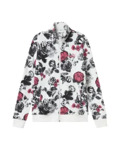 PUMA - FELPA BIANCA FULL ZIP ESSENTIAL +STAMPA FLORALE AOP TRACK DA DONNA,  689035-02