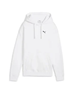 PUMA - FELPA  CON CAPPUCCIO BIANCA ESSENTIAL  COMFORT HD FL DA DONNA, 682384-02