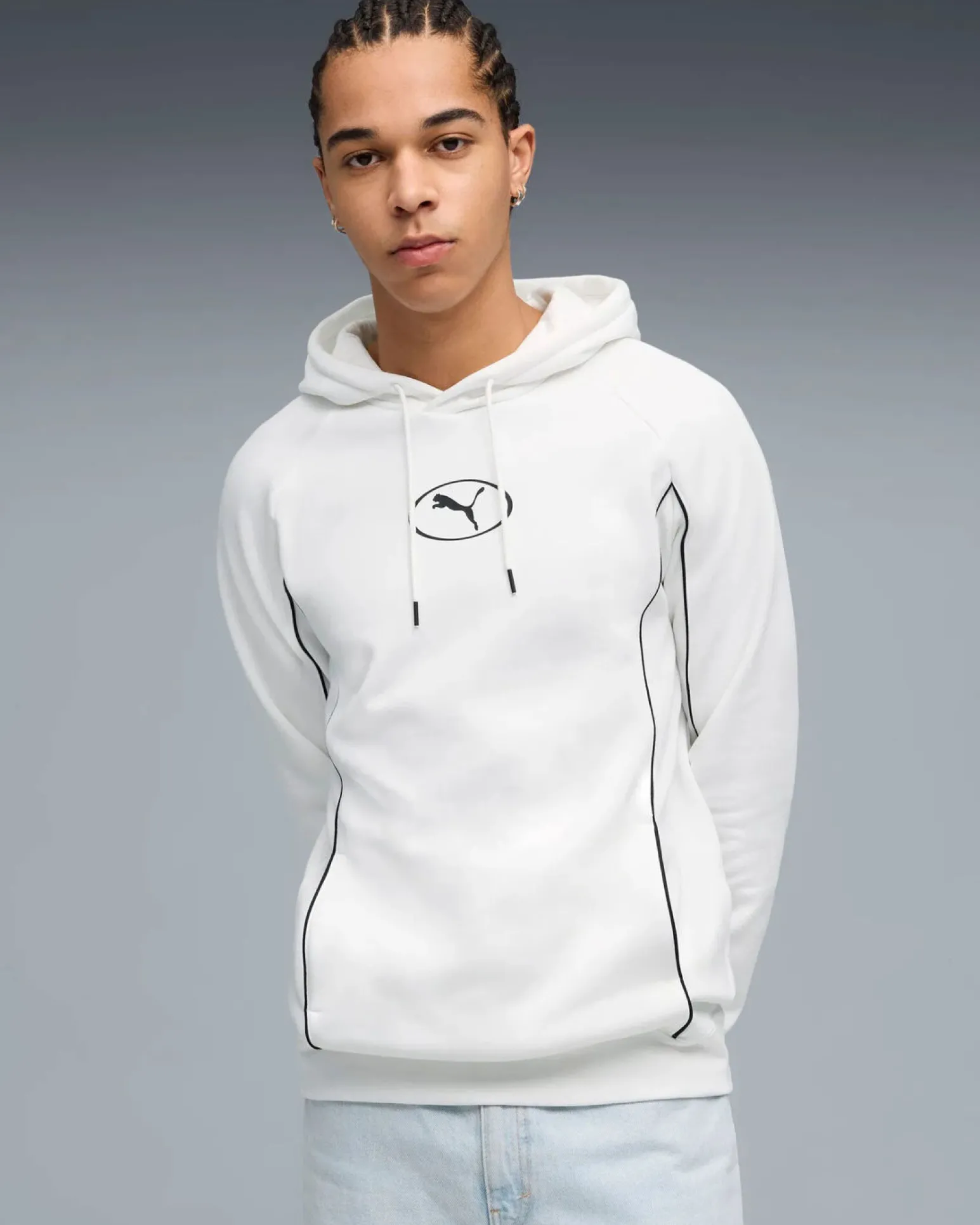 PUMA -FELPA CON CAPPUCCIO BIANCA SPORT HD FL DA UOMO, 688394-02