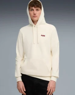 PUMA - FELPA CON CAPPUCCIO CREMA ESSENTIAL 2 COLOR SMALL N.1 DA UOMO, 684719-99