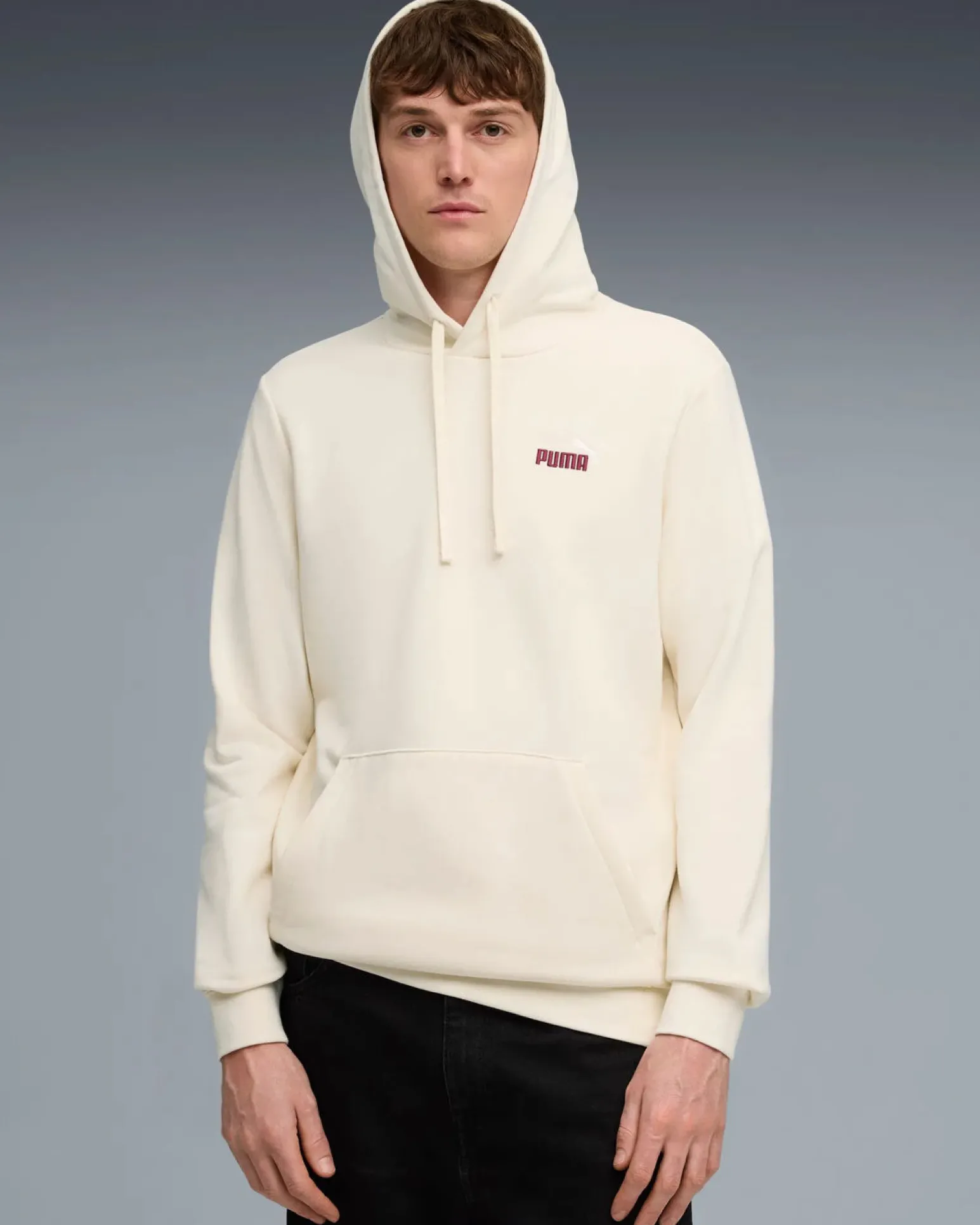 PUMA - FELPA CON CAPPUCCIO CREMA ESSENTIAL 2 COLOR SMALL N.1 DA UOMO, 684719-99