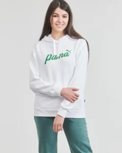PUMA - FELPA CON CAPPUCCIO DA DONNA ESS+BLOSSOM SCRIPT TR BIANCA - 679348-02