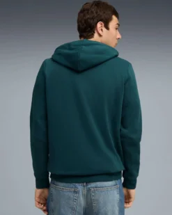 PUMA - FELPA CON CAPPUCCIO ESSENTIAL SMALL N.1 LOGO  VERDE DA UOMO, 682575-75
