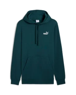 PUMA - FELPA CON CAPPUCCIO ESSENTIAL SMALL N.1 LOGO  VERDE DA UOMO, 682575-75