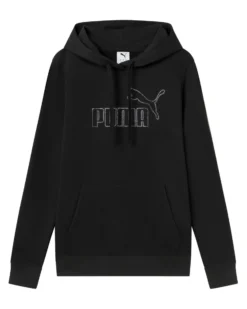 PUMA - FELPA  CON CAPPUCCIO NERA ESSENTIAL  RHINESTONE DA DONNA, 693555-01