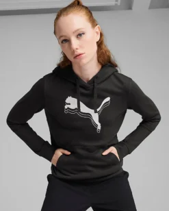 PUMA - FELPA CON CAPPUCCIO NERA ESS METALLIC HOODIE TR DA DONNA - 684997-01