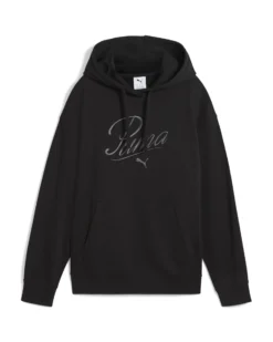 PUMA - FELPA CON CAPPUCCIO  NERA  WARDROBE ESSENTIAL RELAXED CROP DA DONNA , 629746-01