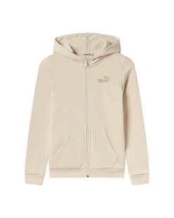 PUMA - FELPA CON CAPPUCCIO PANNA ESS+GLITTER FZ HD FL JUNIOR - 684774-87