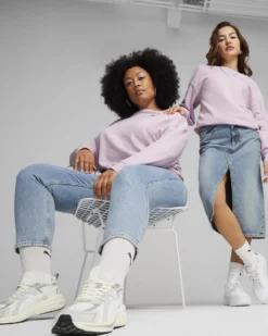 PUMA - FELPA DA DONNA BETTER ESSENTIALS CREW LILLA - 675987-60