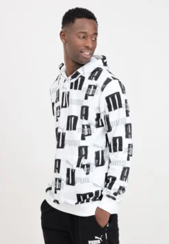 PUMA - FELPA DA UOMO CON CAPPUCCIO ESS+ LOGO LAB AOP HD - 680987-02