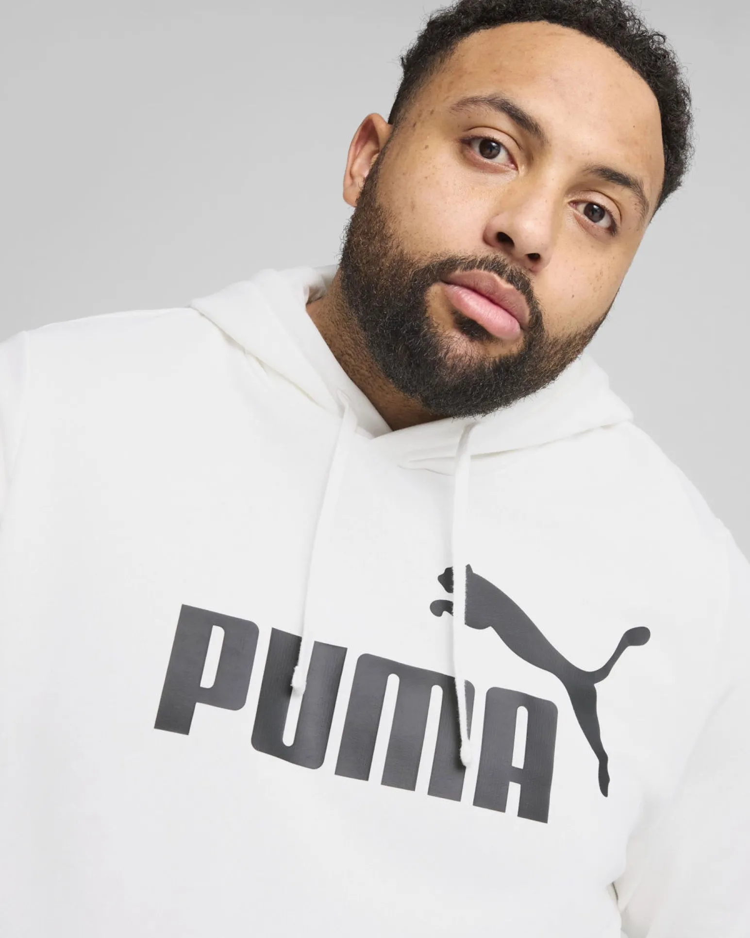 PUMA - FELPA ESSENTIAL BIANCA CON CAPPUCCIO DA UOMO 682572-02