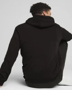 PUMA - FELPA ESSENTIAL NERA CON CAPPUCCIO DA UOMO  682572-01