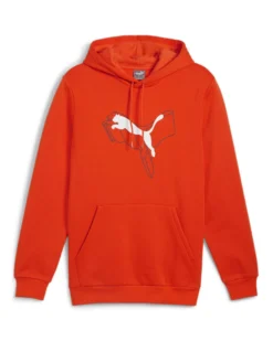 PUMA - FELPA LOGO LAB CAT ARANCIONE CON CAPPUCCIO DA UOMO 683799-18