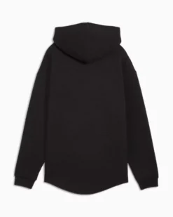 PUMA - FELPA NERA CON CAPPUCCIO TESTURIZZATA DA DONNA Q4 STUDIO 525756-01