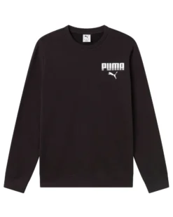 PUMA - FELPA NERA DA UOMO ESSENTIAL GRAPHIC CREW 694940-01