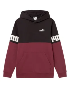 PUMA - FELPA  NERA  E BORDEAUX CON CAPPUCCIO POWER COLORBLOCK HD FL  DA UOMO, 693579-96