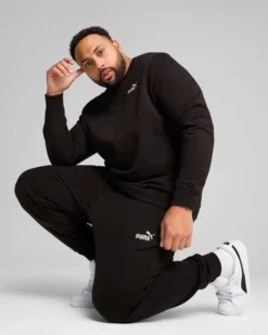 PUMA - FELPA  NERA ESSENTIAL SMALL N.1 LOGO CREW FL  DA UOMO, 682562-01