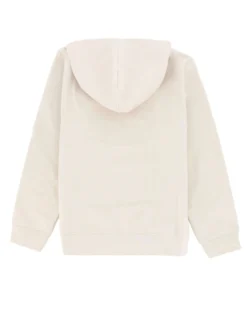 PUMA - FELPA  PANNA CON CAPPUCCIO  ESSENTIAL +TEXTURED FOIL BIG LOGO DA DONNA, 692198-87