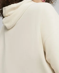 PUMA - Felpa relaxed fit beige da donna