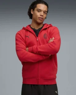 PUMA - FELPA ROSSA FULL ZIP  MILAN ESSENTIAL DA UOMO, 786800-01