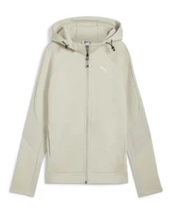 PUMA - FELPA TECH BEIGE DA DONNA CON CAPPUCCIO EVOSTRIPE 681670-68
