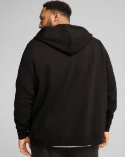 PUMA - FELPA UOMO FULL ZIP NERA ESSENTIAL CON LOGO N. 1, 682586-01